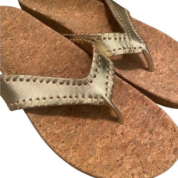 Jack Rogers Thelma Comfort Flip-Flop Gold Sandals - Picture 6 of 7